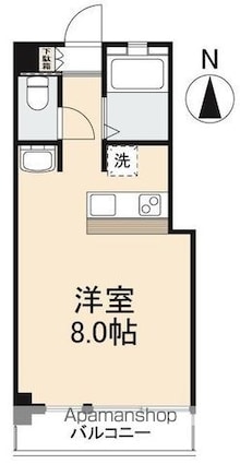 コリドールエスト[1R/25.5m2]の間取図