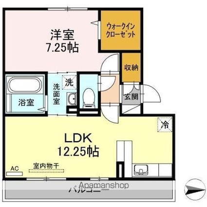 桜サライ[1LDK/47.36m2]の間取図