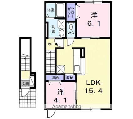 エンブレイス　Ａ[2LDK/58.7m2]の間取図