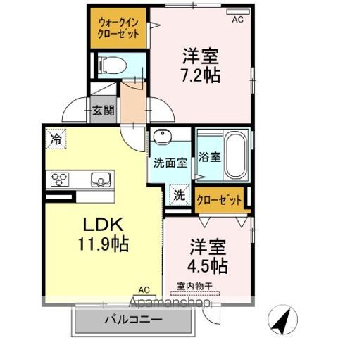 フォルトゥーナ A棟の間取り写真