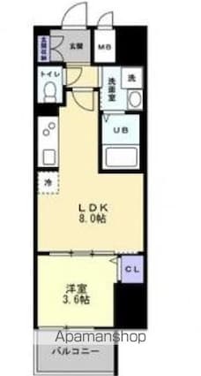 ＳーＲＥＳＩＤＥＮＣＥ中新町ａｖｅｌｉｓ[1LDK/28.81m2]の間取図