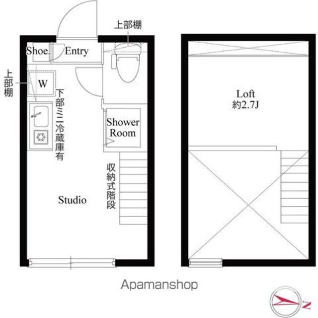 ハーモニーテラス桜台[1R/10.53m2]の間取図