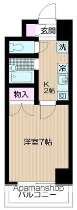 東京都豊島区東池袋２丁目[1K/22.62m2]の間取図