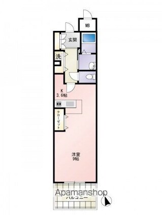 グラビスコート上幟町[1K/32.48m2]の間取図