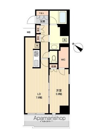 ＨＦ両国レジデンス[1LDK/45.32m2]の間取図