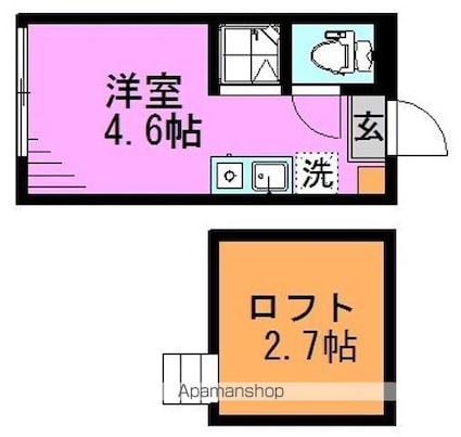 東京都中野区本町６丁目[1R/10.11m2]の間取図