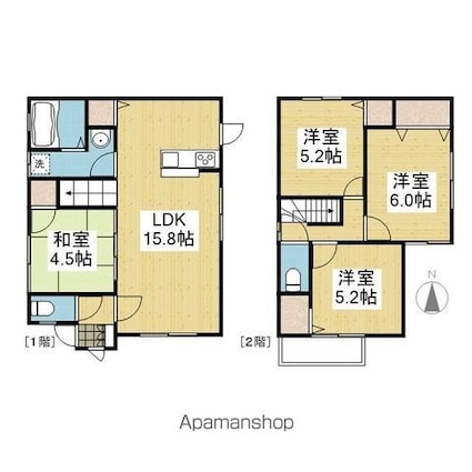 フォレクスレリア鴨川Ａ棟[4LDK/85.91m2]の間取図