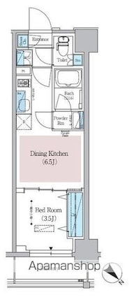 アーバネックス日本橋横山町[1DK/25.08m2]の間取図