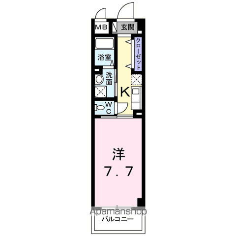 【昭島市昭和町のマンションの間取り】