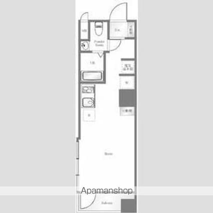 シティハイツ日本橋[1R/24.64m2]の間取図