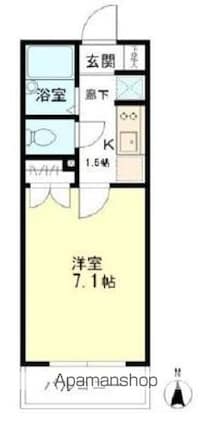 ＣＬＡＰ市谷柳町[1K/24.8m2]の間取図
