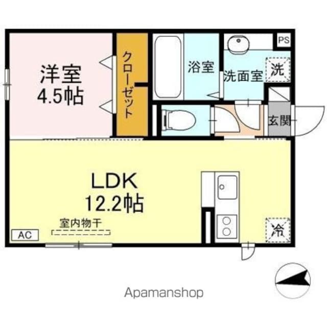 ＲＥＳＵＡ浜田[1LDK/40.26m2]の間取図