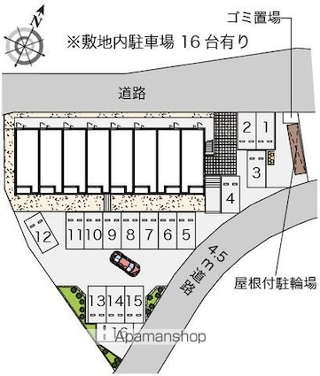 クレイノルーチェⅤ[1K/25.89m2]の配置図