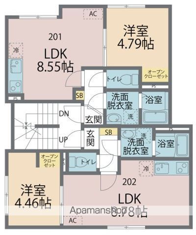 渋谷区笹塚のアパートの間取り