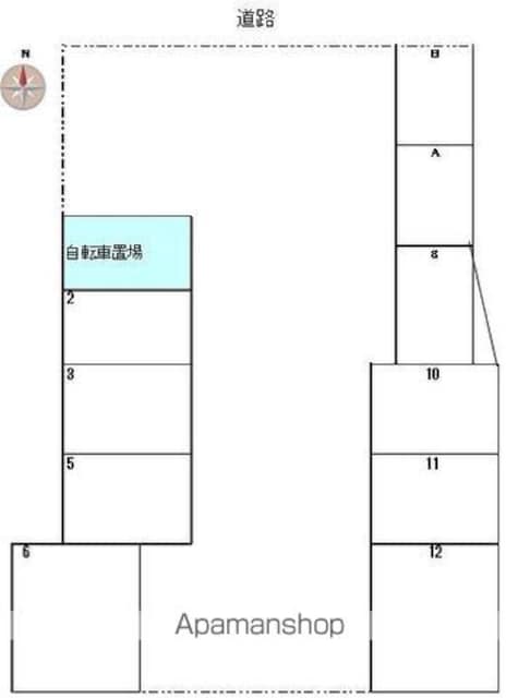 和歌山県和歌山市湊御殿２丁目[2DK/40.5m2]の配置図