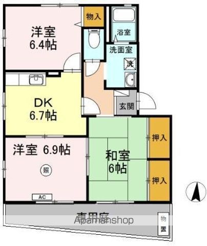 ボヌール羽屋Cの間取り写真