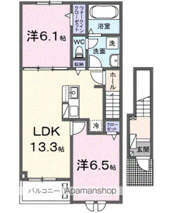 ラ　クラルテ　ｂ[2LDK/59.58m2]の間取図