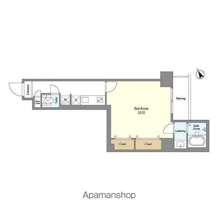 アルファコート曳舟２[1K/35.68m2]の間取図