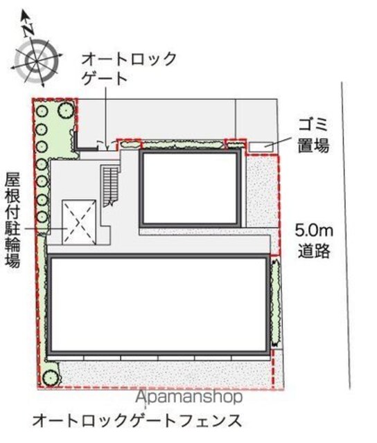 レオパレスＶ　Ｆｉｅｌｄ[1K/19.87m2]の配置図