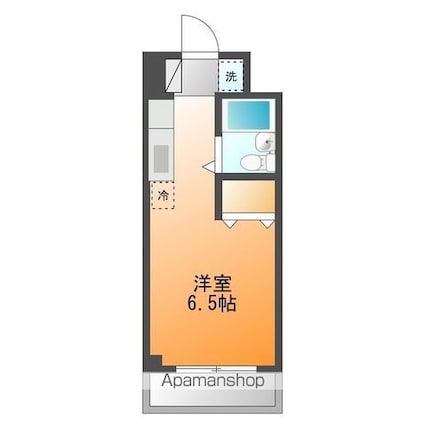エステートピアⅢモリタ[1R/19.5m2]の間取図