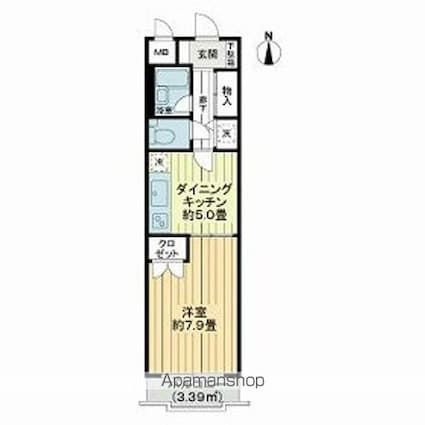 メゾン板橋本町[1DK/33.48m2]の間取図