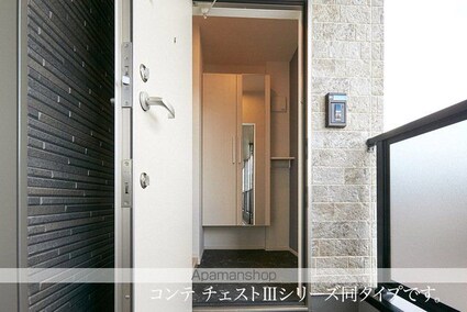 ヒカルサ甲府国母　ウエスト[1K/31.21m2]の玄関