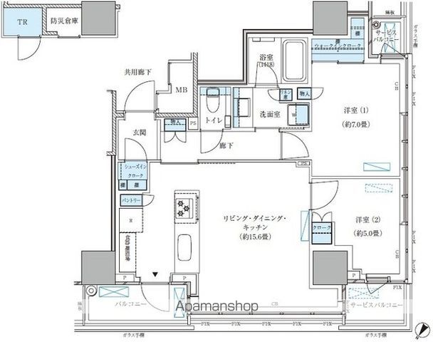 パークアクシス五反田スカイタワーの間取り写真