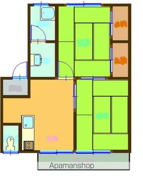 和歌山県和歌山市関戸３丁目[2DK/41.7m2]の間取図