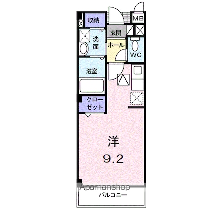 メゾン　カルム[1K/25.25m2]の間取図