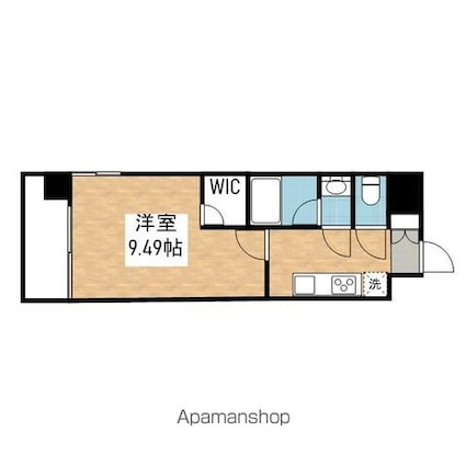 レジデンシア今池[1K/28.99m2]の間取図