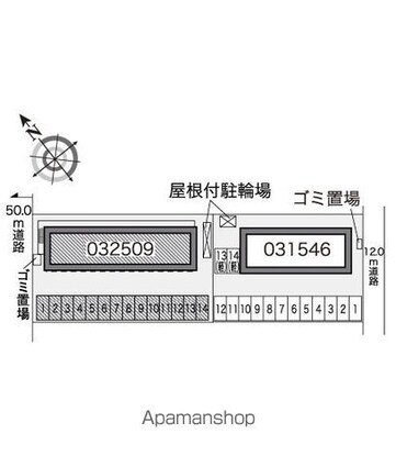 レオパレスボア　ソルテ[1K/23.18m2]の配置図