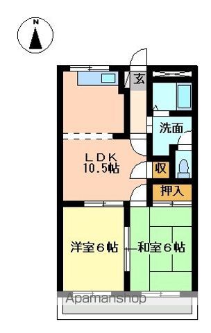 モントレーツチヤAの間取り写真