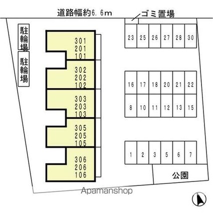 和歌山県和歌山市西浜[2LDK/56.3m2]の配置図