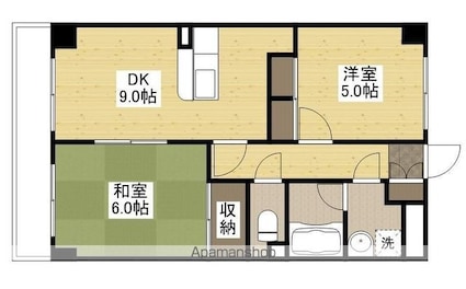 双葉ヒルズ横川駅前[2DK/47.52m2]の間取図