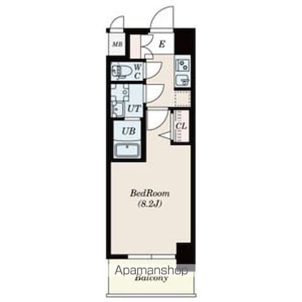 ＳーＲＥＳＩＤＥＮＣＥ庄内通[1K/25.46m2]の間取図