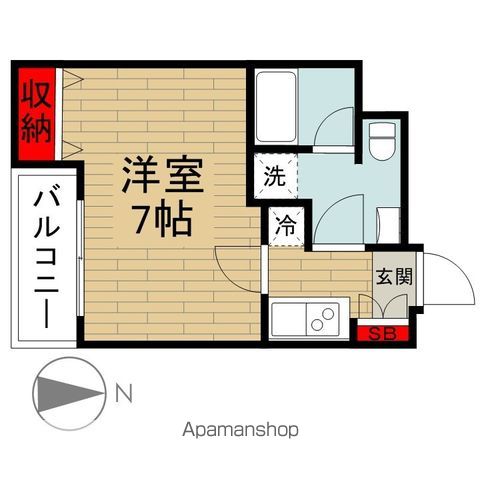 府中市若松町のマンションの間取り