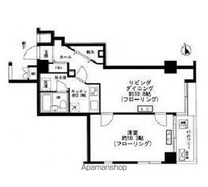 マージュ市谷柳町[1LDK/53.71m2]の間取図