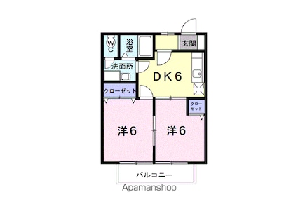 エスポワール　エル[2DK/40.04m2]の間取図