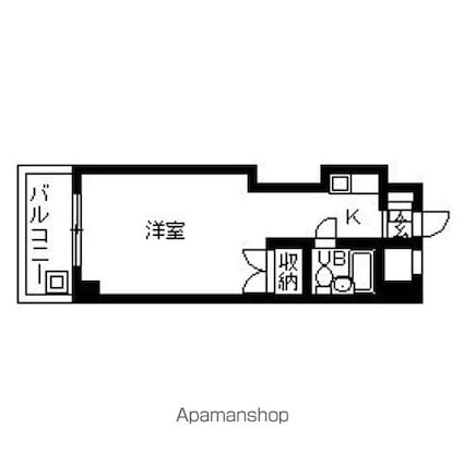 ハイムピア８[1R/17.08m2]の間取図