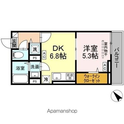 東京都練馬区石神井台７丁目[1DK/31.92m2]の間取図