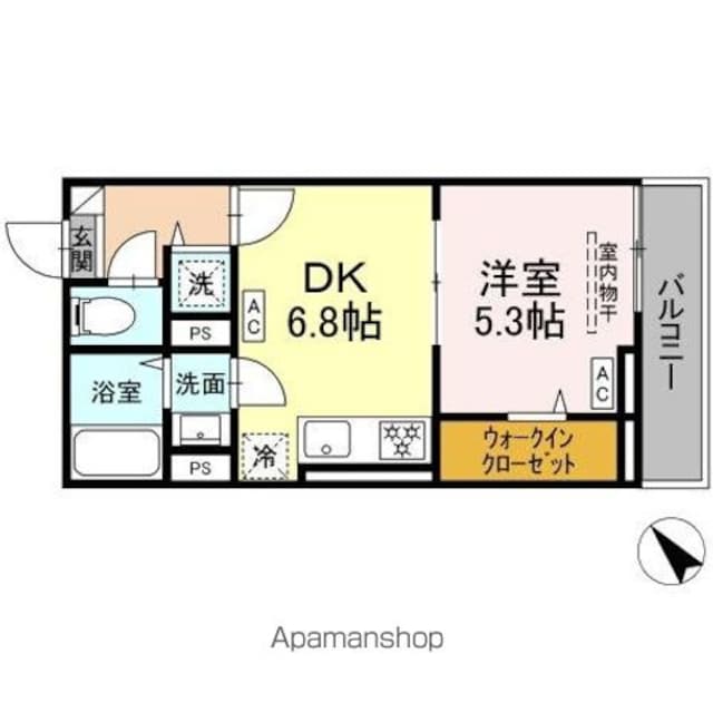 東京都練馬区石神井台７丁目[1DK/31.92m2]の間取図