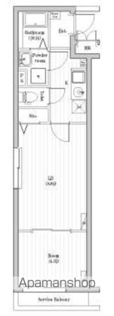 東京都豊島区高田２丁目[2K/33.51m2]の間取図