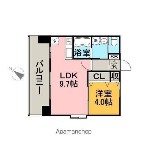 【福岡市中央区鳥飼のマンションの間取り】