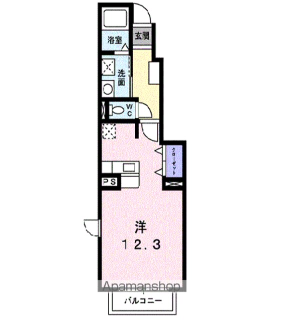 セレーノ　Ａ[1R/33.15m2]の間取図