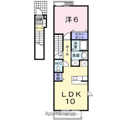 デフィ藤[1LDK/41.98m2]の間取図