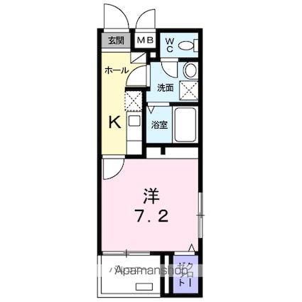 ベラ　ヴィスタ[1K/27.1m2]の間取図