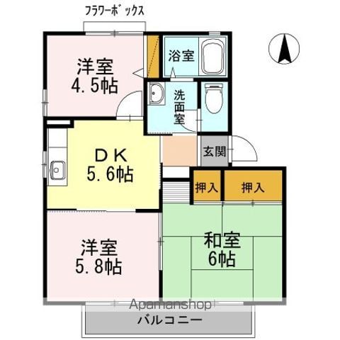 クロリス Dの間取り写真