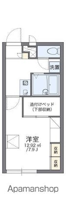 レオパレスｆｌｏｒａⅢ[1K/22.02m2]の間取図