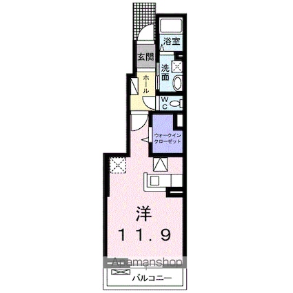 フィネス旭[1R/32.94m2]の間取図