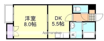 フォーバスⅡ[1DK/32.69m2]の間取図